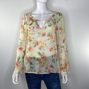 Audrey 3+1 cottage core women’s sheer blouse